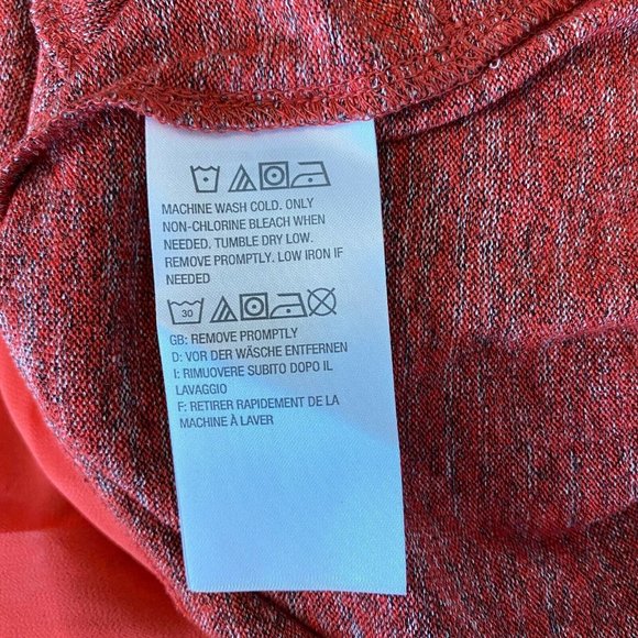 LOGO Lori Goldstein Space Dye Sweater Tank Top XS Sleeveless Guava Red A302429 - Picture 6 of 10